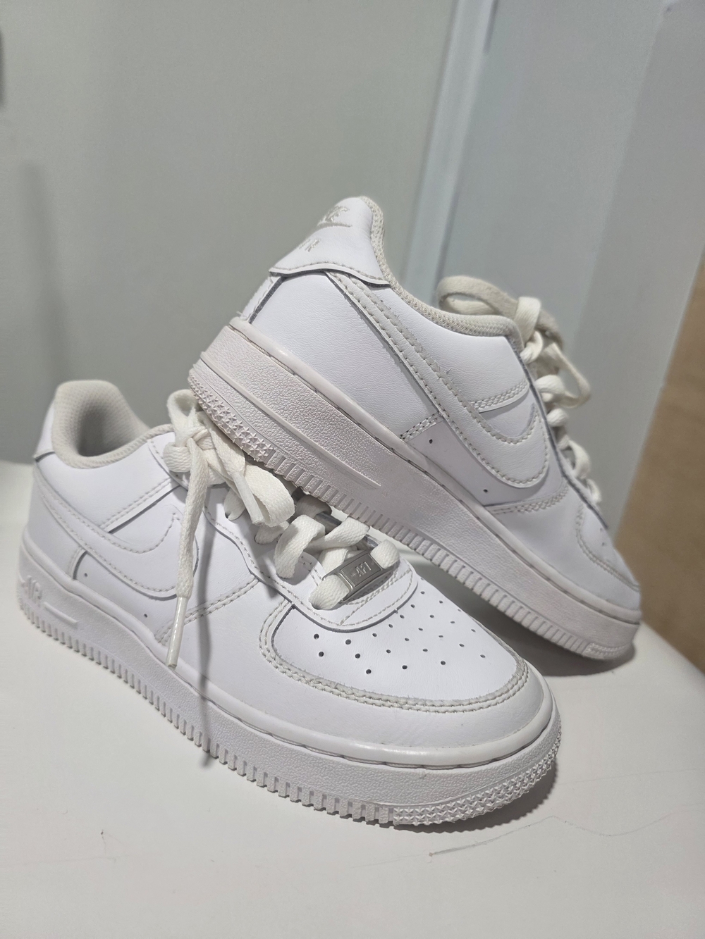 Nike White Low-Top Mesh Sneakers